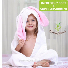 Органические бамбука полотенце с капюшоном детские мягкие и прочные PremiumTowels быстро сухой чувствительной кожи-милый зайчик